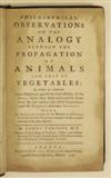 PARSONS, JAMES. Philosophical Observations on the Analogy between the Propagation of Animals and that of Vegetables. 1752